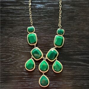 Elegant Green and Gold Necklace